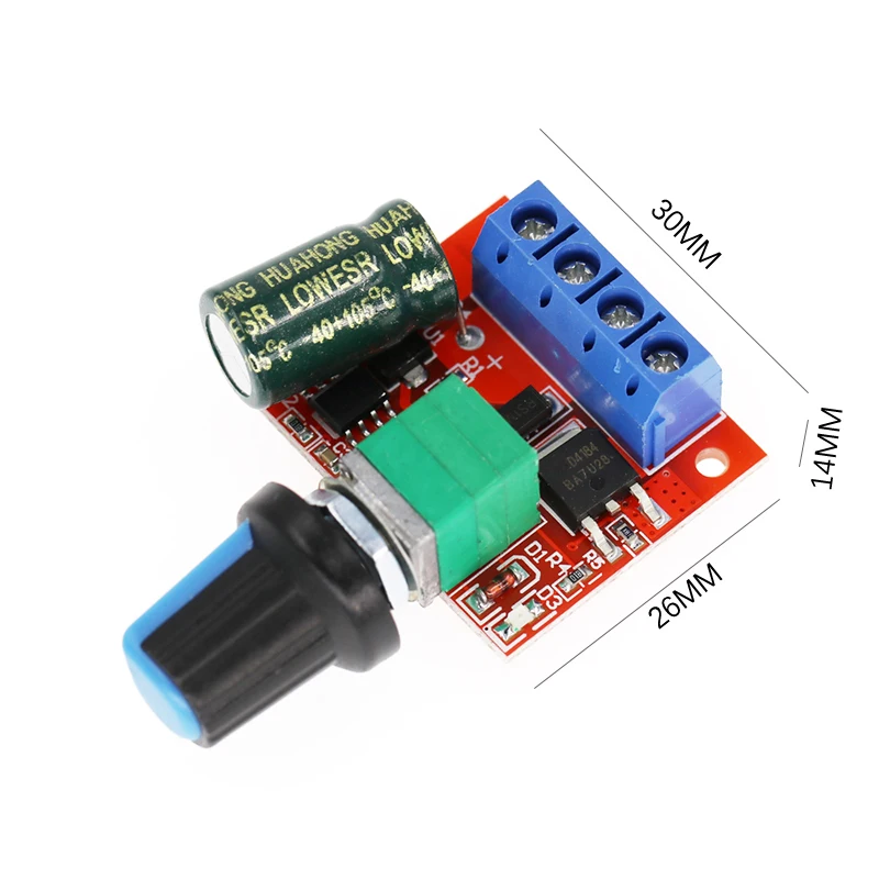 【PWM DC Motor Speed Controller Module 5v-35v Adjustable Speed Regulator Control Governor 5A Switch Function Led Dimmer】