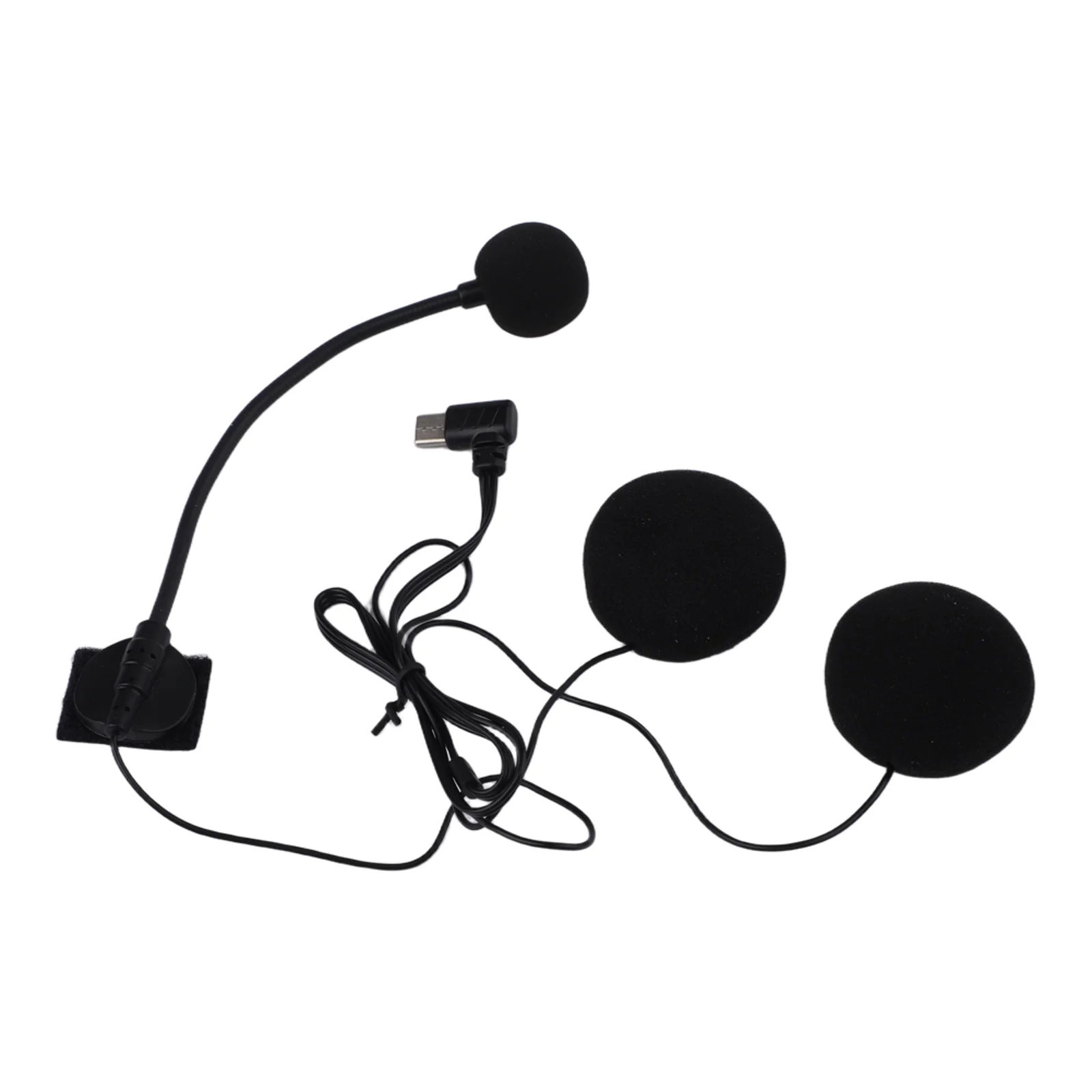 Motorcycle Helmet Earpiece with For Type C Connector and Dual Speakers Featuring Noise Canceling Microphone for Clear Audio