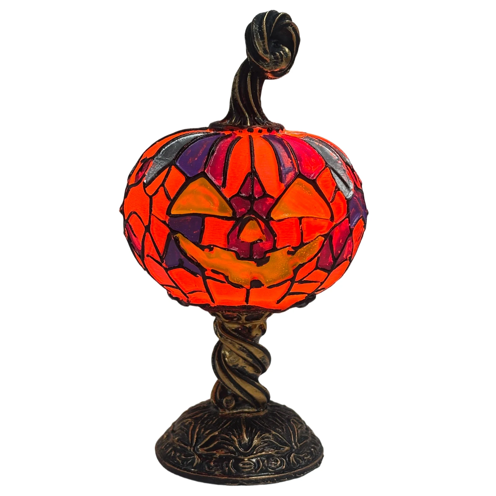 Halloween Magic Lamp Multi-Purpose Resin LED Night Light Fade Resist Tabletop Halloween Decor Light for Home Bedroom Living Room
