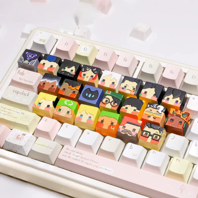Cute Anime Keycap Customized Resin ASA Profile Keyboard ESC Caps Bread Block Keycaps for Mechanical Keyboard Accessories Gifts