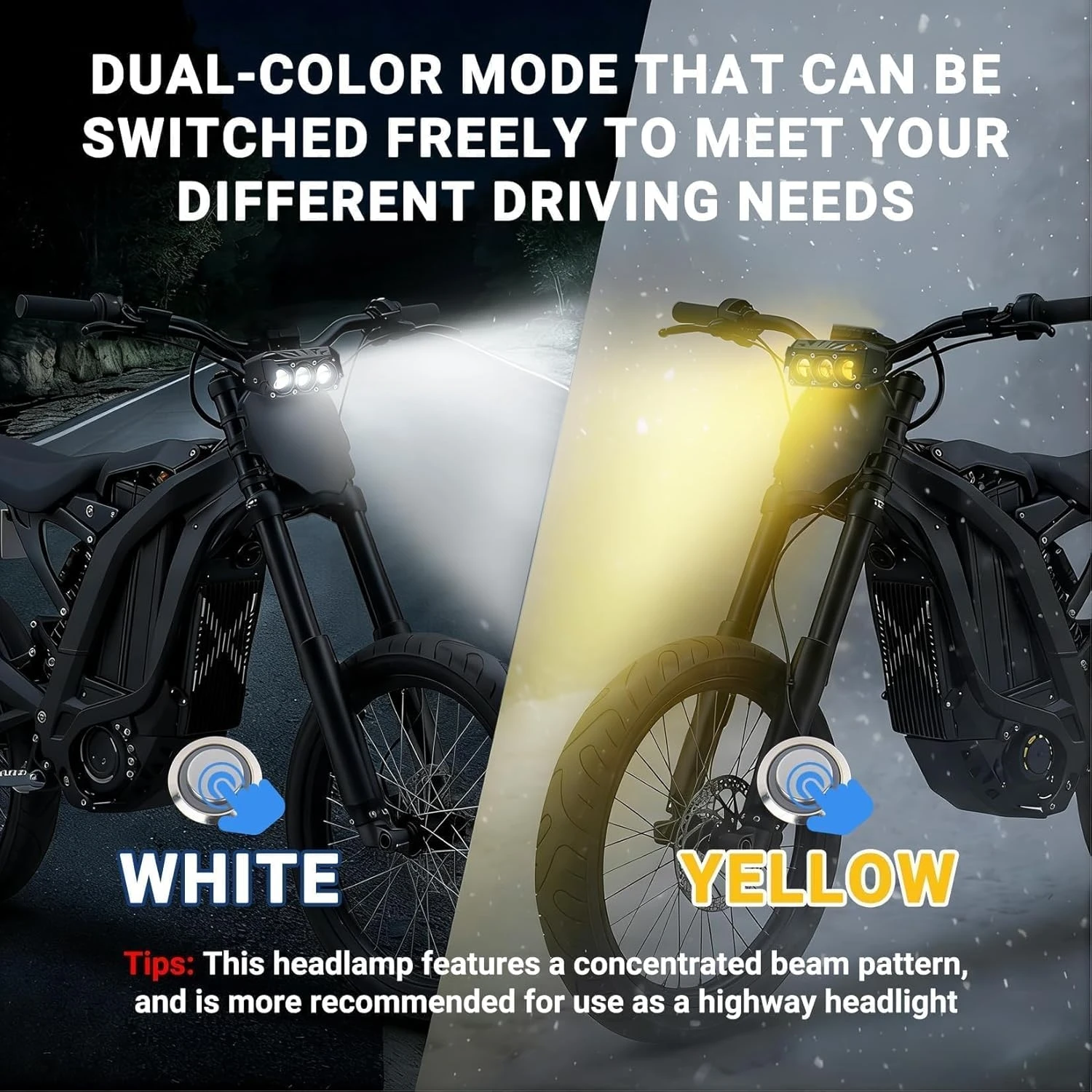 Led Headlight Kit Front Light Bar Led Headlamp Kit Plug and Play for Sur Ron Segway X260 Dirt Bike Headlight for Talaria Sting R