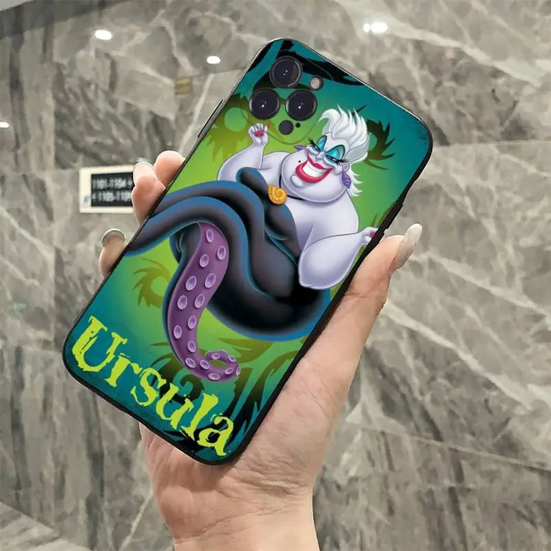 Disney Ursula Villains Phone Case For iPhone 8 7 6 6S Plus X SE 2020 XR XS 14 11 12 13 Mini Pro Max Mobile Case