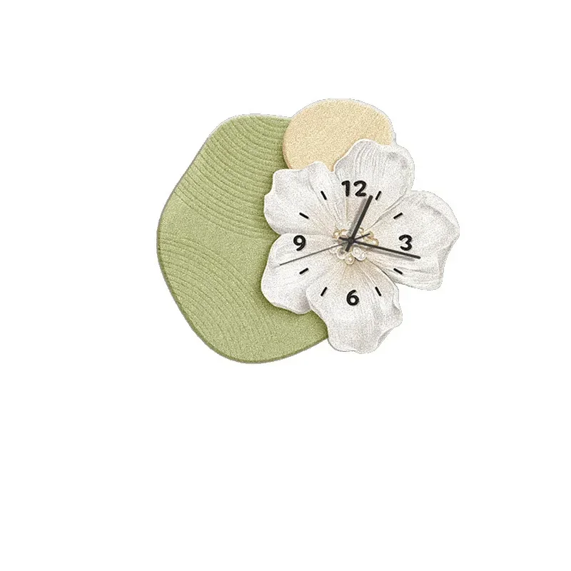 Orologio da parete di fascia alta in bianco e nero soggiorno 2025 nuovo orologio da parete creativo con fiori orologio da parete moderno e semplice