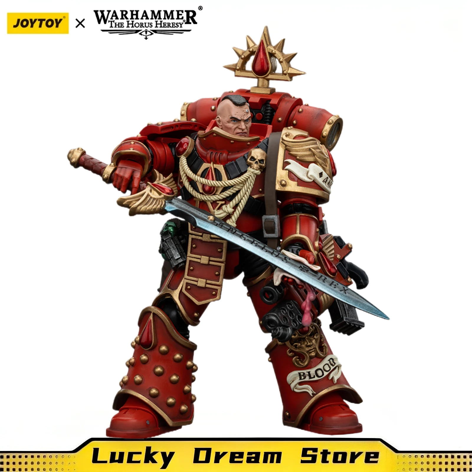 

【JOYTOY】1/18 Action Figure Warhammer 40K The Horus Heresy Blood Angels Raldoron First Captain of The Blood Angels Toy