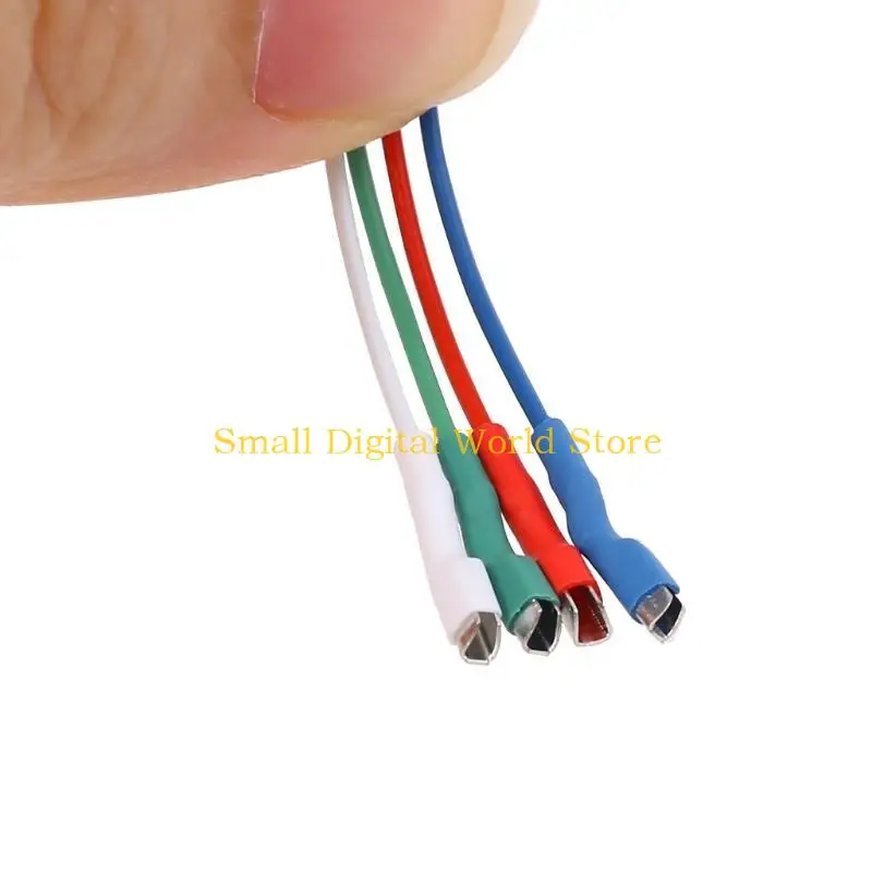 77UB 4Pcs Silver Leads Wires Header Wire Cable 40mm for 1.2-1.3mm Pins Turntable Phono Headshell Tonearm UNiversal