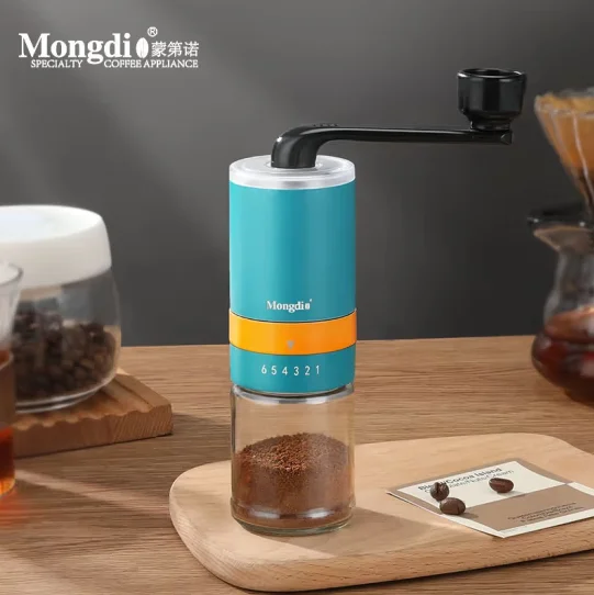 Mongdio Bean Grinder Manual Hand Shake Coffee Bean Grinder Hand Grinder Coffee Grinder Outer Scale 6-speed Grinding