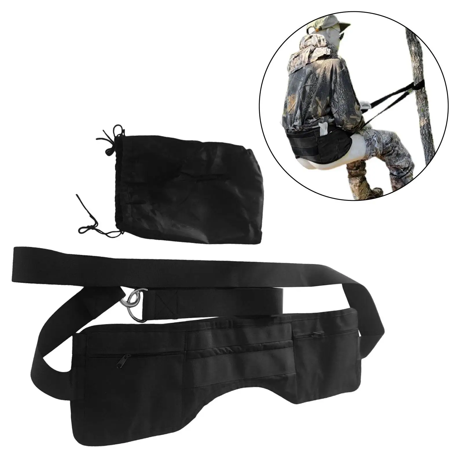Outdoor Portable Toilet Lightweight Nylon Crapstrap Ergonomic Toilet Chair for Camping Hiking Cycling Travel