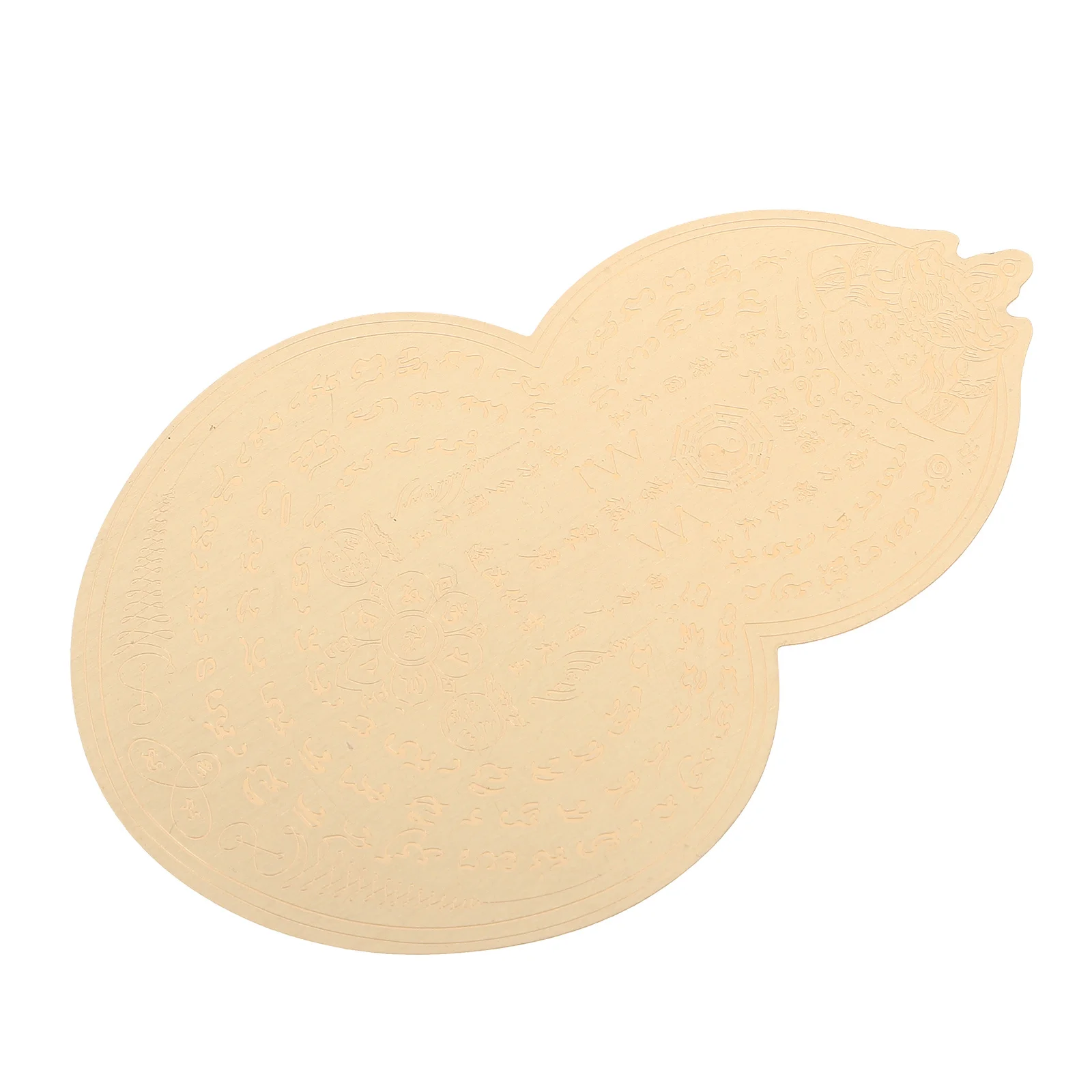 

Gourd Metal Amulet Sticker Copper Lucky Charm Protective Spiritual Decorative Decal for Home Office Car