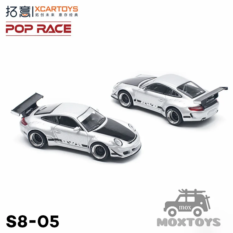 Xcartoys x POP RACE 1:64 RTB997 Silver Diecast Model Car