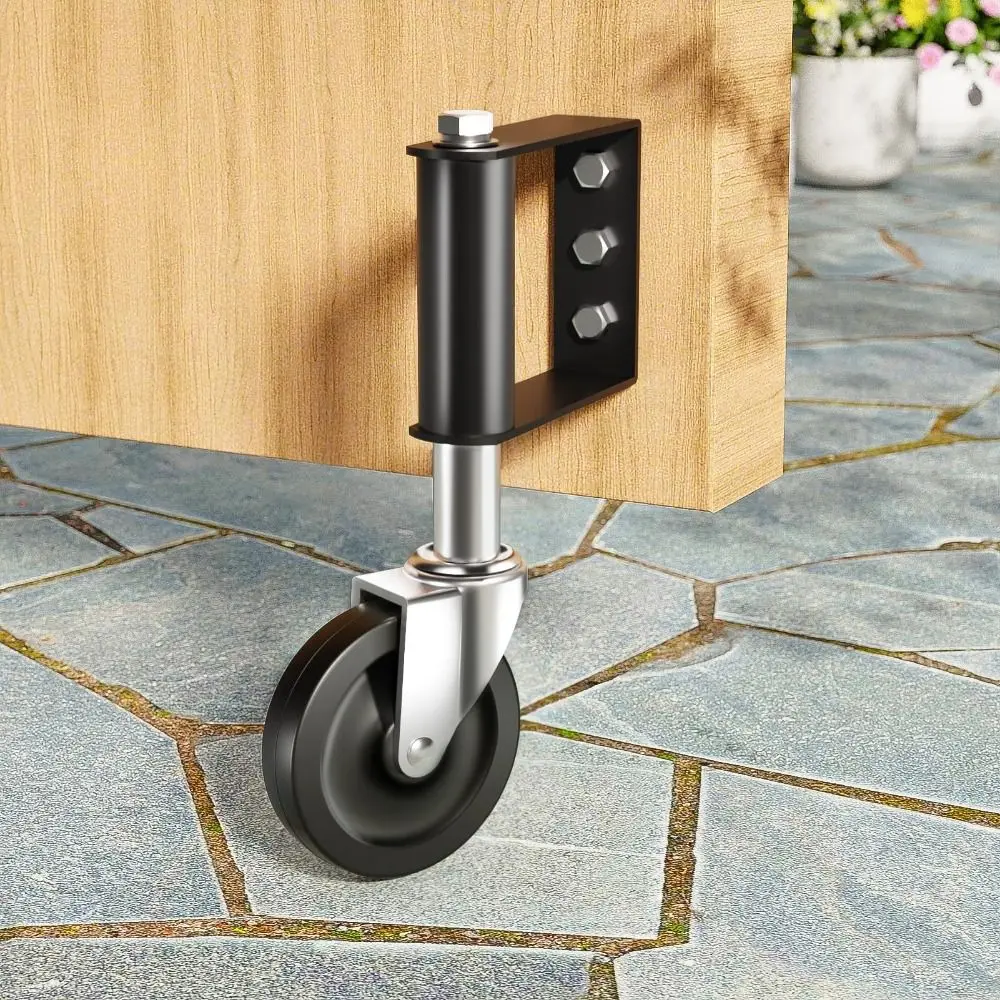 

With Brake Universal Wheel Suppress Vibration Spring Loaded 360° Rotate Gate Wheels 220LBS Capacity Built-in Double Ball