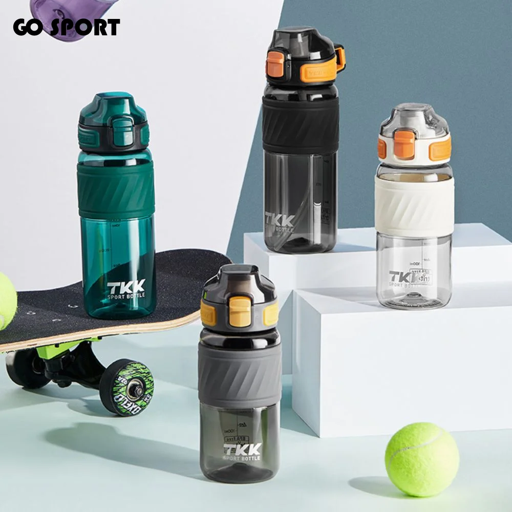 

Tritan Sports Water Bottle Large Capacity Leak Proof Colorful Plastic Cup Retractable Straw Portable Handle