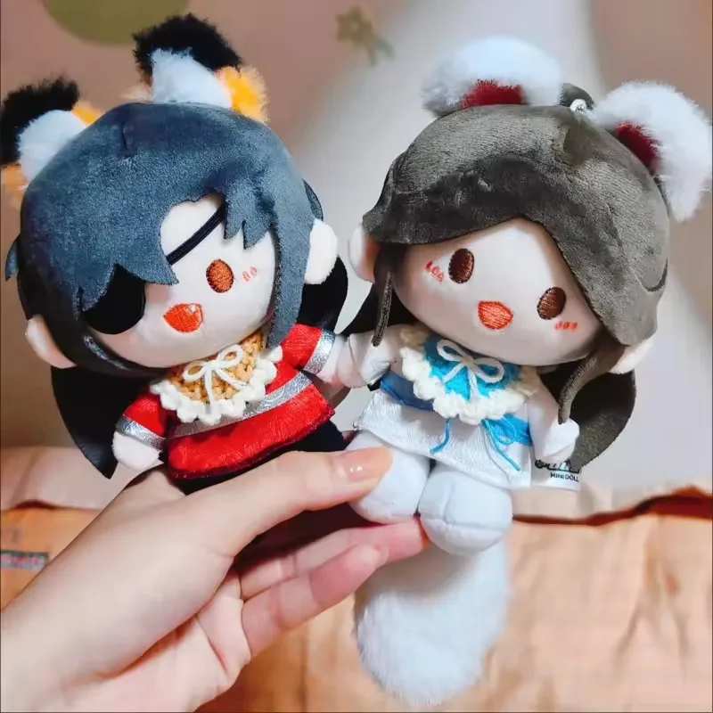

12 см Tian Guan Ci Fu Официальное благословение Плюшевая кукла Милая Xie Lian Hua Cheng Косплей Подвеска Декор Мягкая игрушка Рождественские подарки