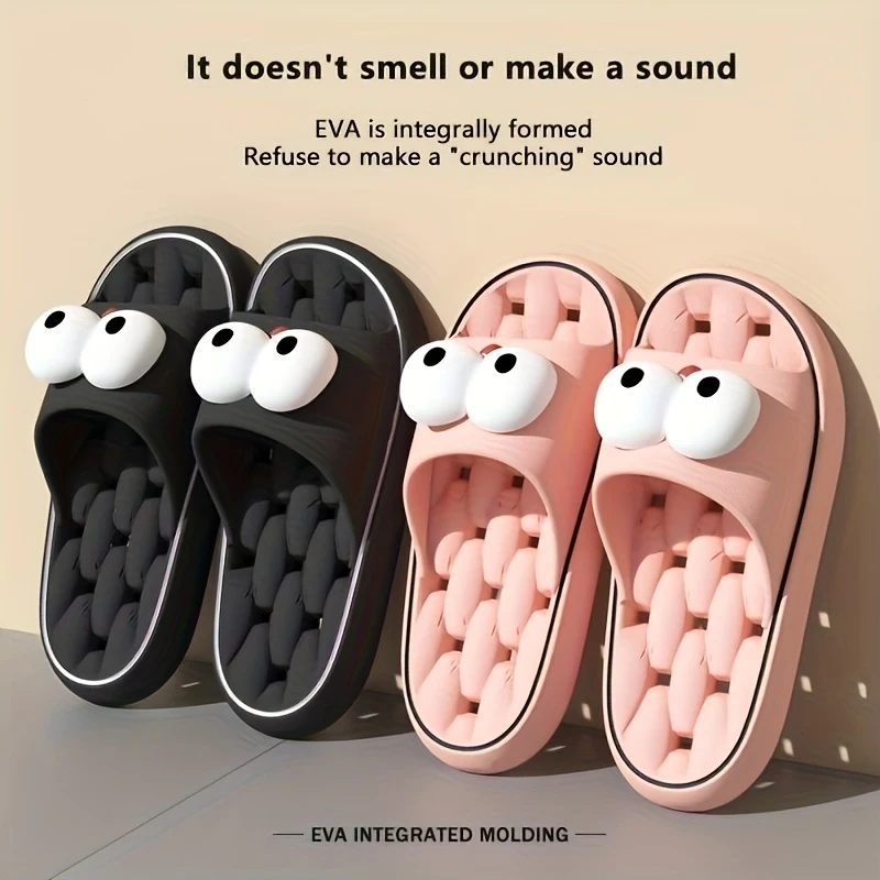 New Large-Eyed Flip Flops for Women Summer Outdoor Thick Sole Anti-Slip Home Indoor Cute Slippers view 6