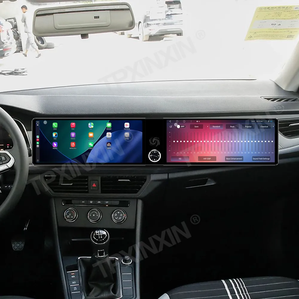 

24.6" Android 14 Auto Carplay For Volkswagen Bora 2023-2025 Car Radio Stereo Dual Screen GPS Co-pilot Passenger Headunit Digital