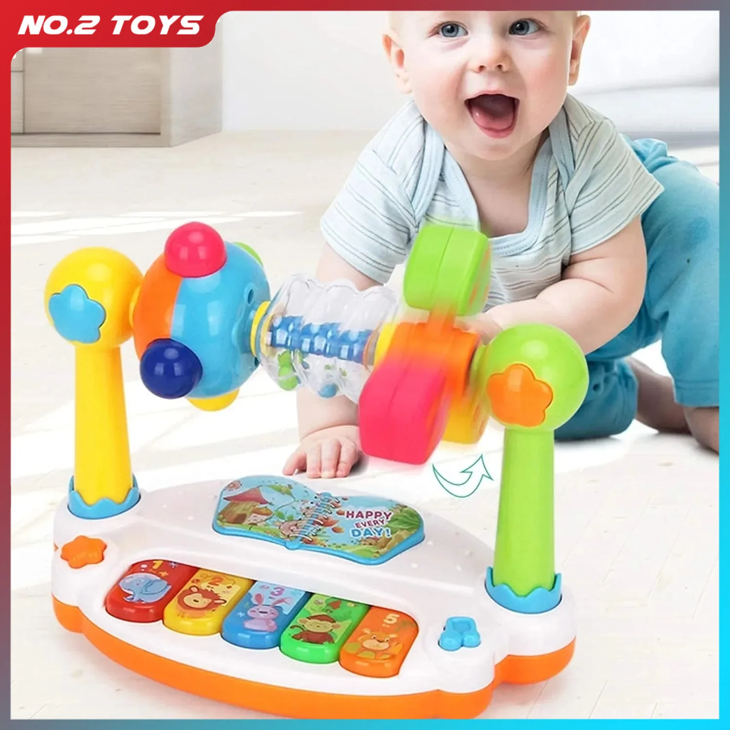 Brinquedo do bebê música piano teclado com luzes som crianças educação precoce multifuncional infantil instrumento musical brinquedos de piano elétrico