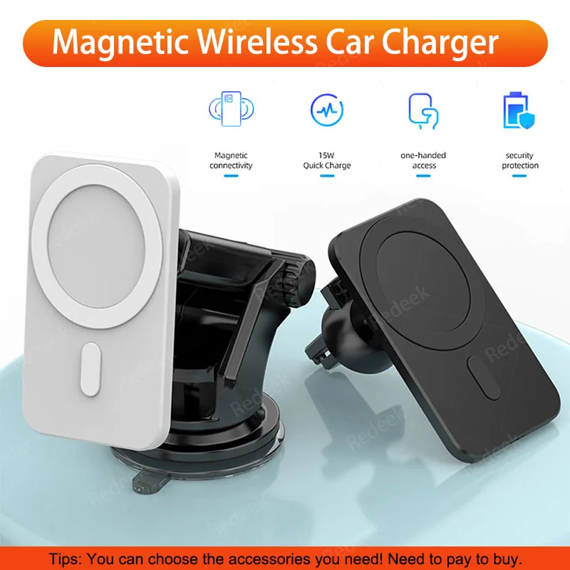 

Магнитное автомобильное беспроводное зарядное устройство для Macsafe для iPhone 12, 13, 14, 15, Pro Max, мини-уентиляционное отверстие, автомобильный держатель для телефона, подставка, быстрая автомобильная зарядка