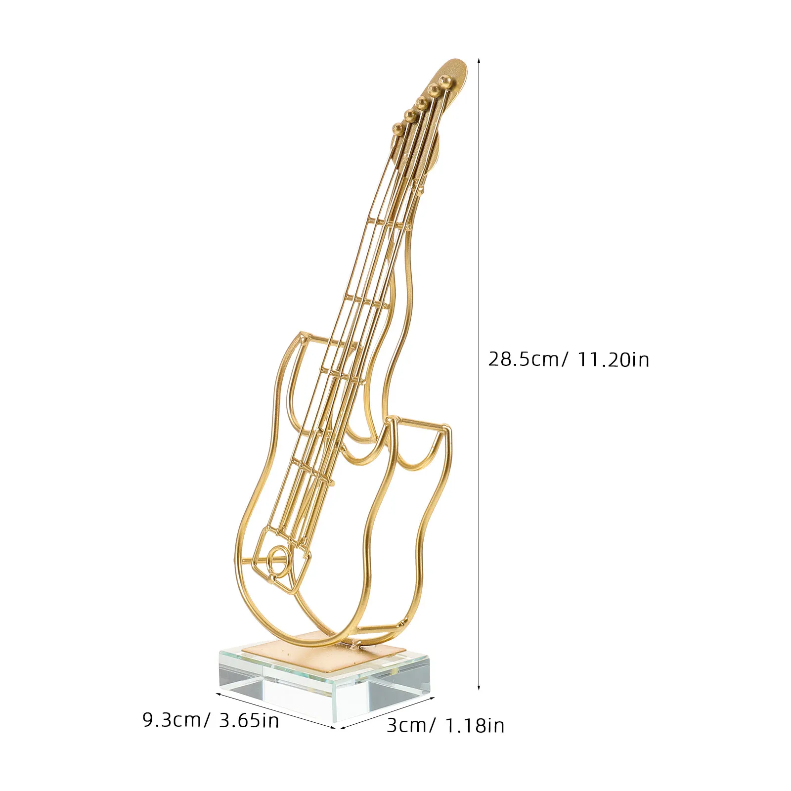 Guitar Desktop Sculpture Acoustic Ornaments Gifts For Lovers Collectible Tabletop Statue Music Enthusiast Display Figurine