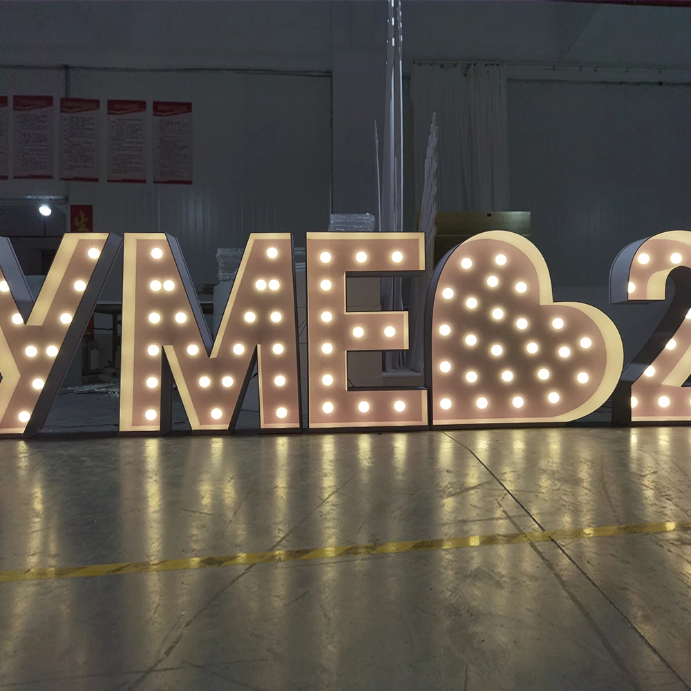 

big giant large electronic sign led RGB 4ft 5ft big light up marquee letter number light for event wedding supplies