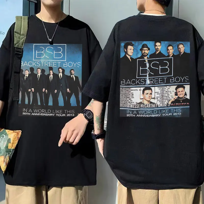 Футболка Backstreet для мальчиков в мире такой, как это 20-й юбилейный тур, мужские винтажные футболки, поп музыкальная группа для мальчиков, футболки Bsb Group Футболка Backstreet для мальчиков в мире такой, как это 20-й юбилейный тур, мужские винтажные футболки, поп музыкальная группа для мальчиков, футболки Bsb Group