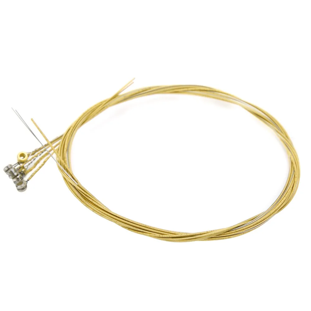 2 Sets Anti Rust Coating Acoustic Guitar Strings Golden+Silver Brass Material Guitar String Replacement Guitar Parts Accessories