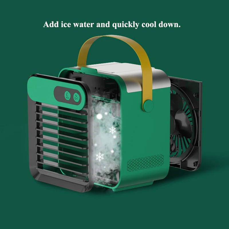 Мини-вентилятор-кулер для офиса, USB, портативный, 3-скоростной, для личного пространства, водяное охлаждение для дома