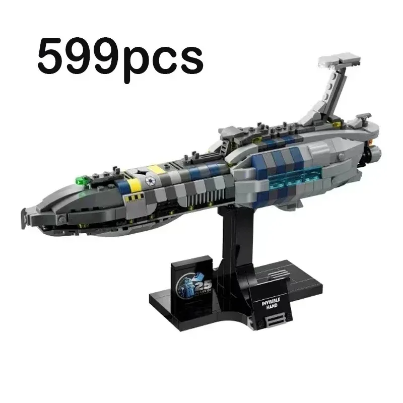 

Наборы строительных блоков MOC Star Invisible Hand Spaceship, совместимые с деталями Lego, подходят для рождественских подарков 75377