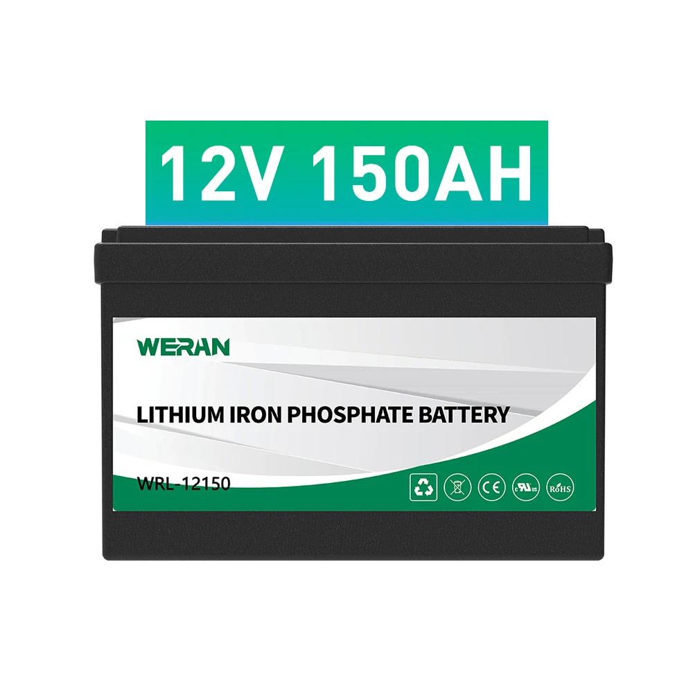 

Weran 12V 150Ah Lithium Iron Phosphate Battery Long Cycle Life Rechargeable off Grid Battery Pack with CE Certification