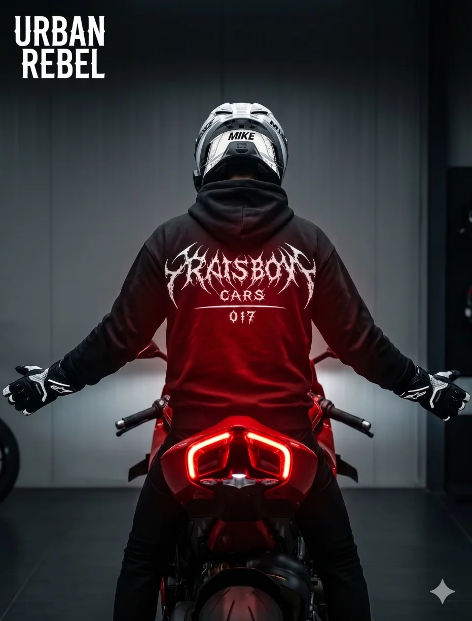 Men's Reflective Motorcycle Hoodie Set Reflective Graphic Oversized Urban Rebel Casual Daily Night Streetwear Hoodie Tops Y2k