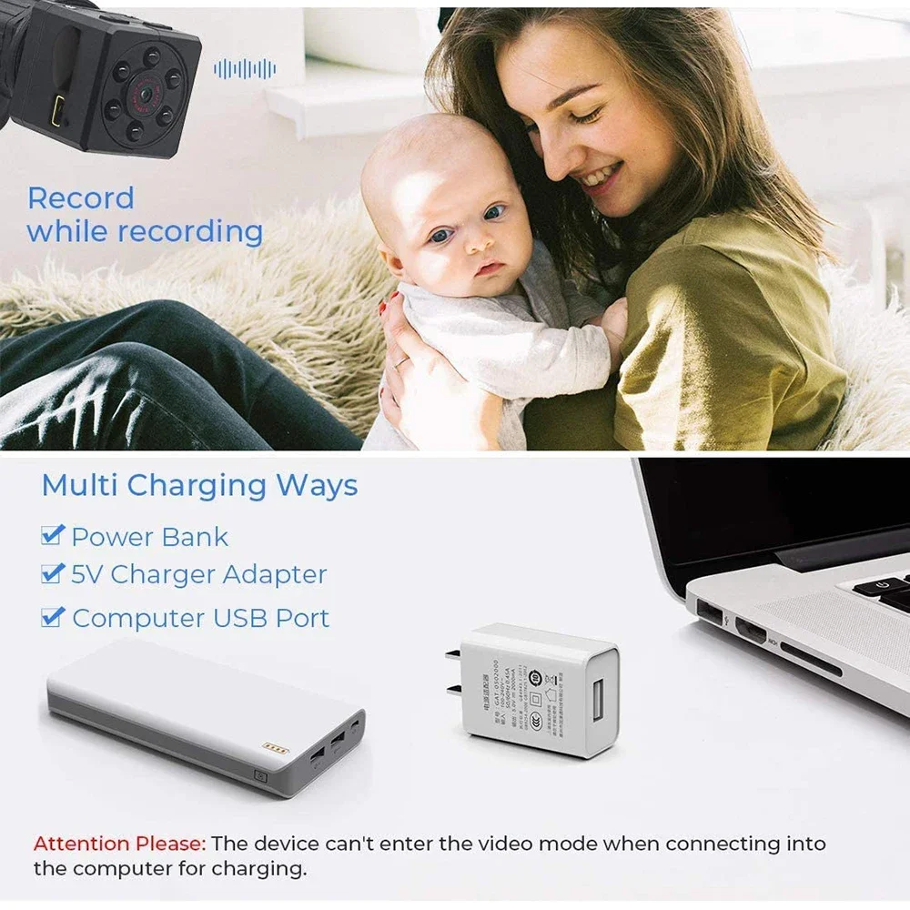 Mini Camera Full HD Video 1080P DV DVR Micro Cam Motion Detection With Infrared Night Vision Camcorder support hidden TF card