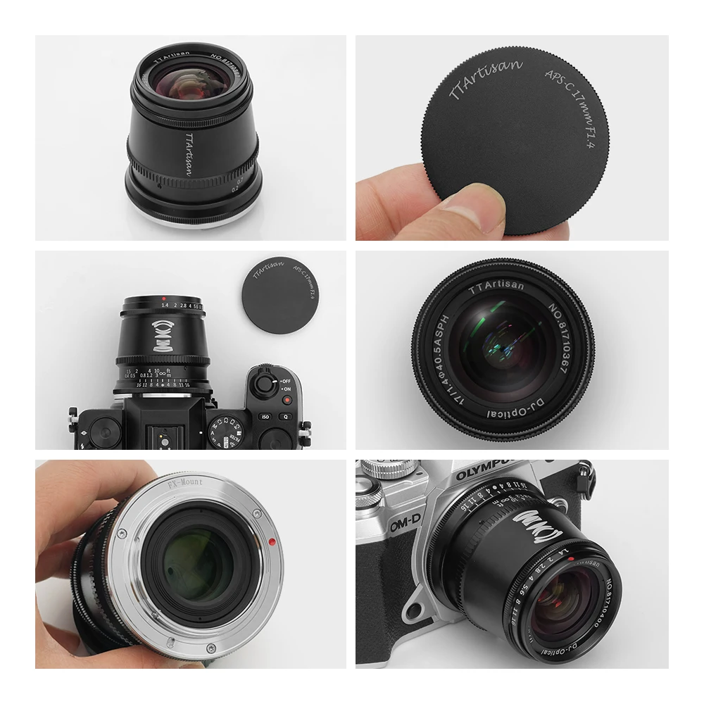 TTArtisan 17mm F1.4 Wide Angle Camera Lens for Sony E Mount Fujifilm XT3 XA7 XE Canon M Leica L Nikon Z Panasonic Olympus M43