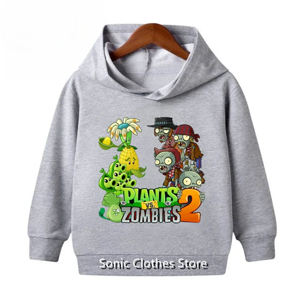 Hot Game Plant zombie Hoodie Kids Clothes Girls Clothing Jersey Baby Boys Clothes Autumn Warm Sweatshirt Children Tops