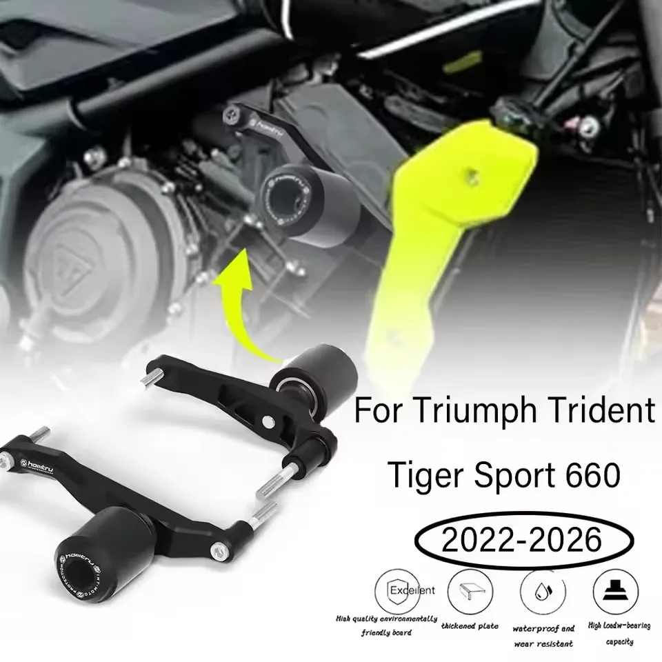Trident Tiger Sport 660 2025 For Triumph Trident Tiger Sport 660 2022-2025 Motocross Frame Sliders Crash Protector