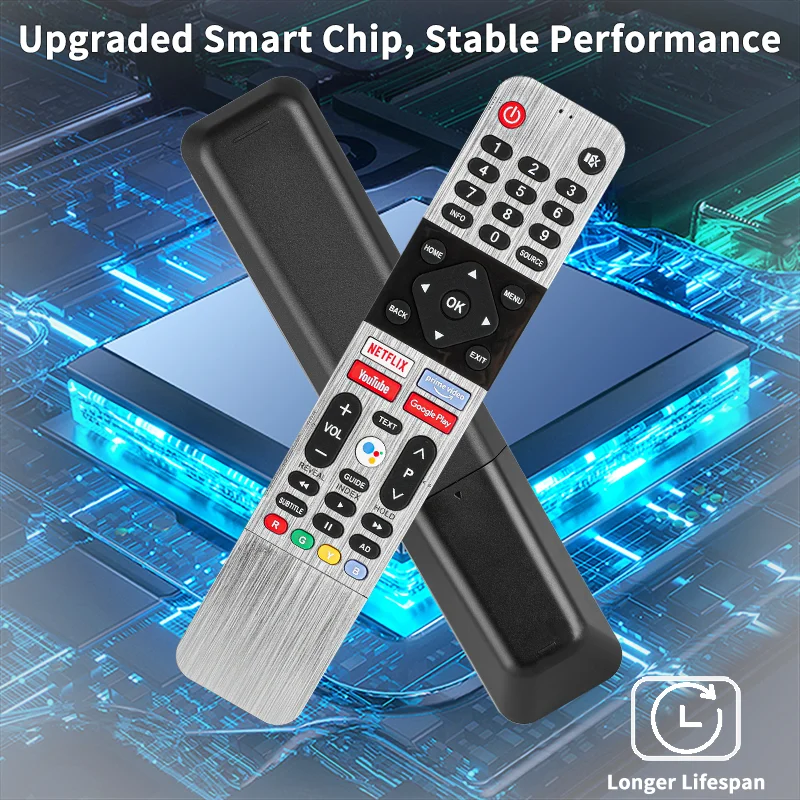 539C-268908-W070 IR For Metz Remote Control Replacement With NETFLIX PrimeVideo YouTube Google Play Buttons(NO Voice Function)