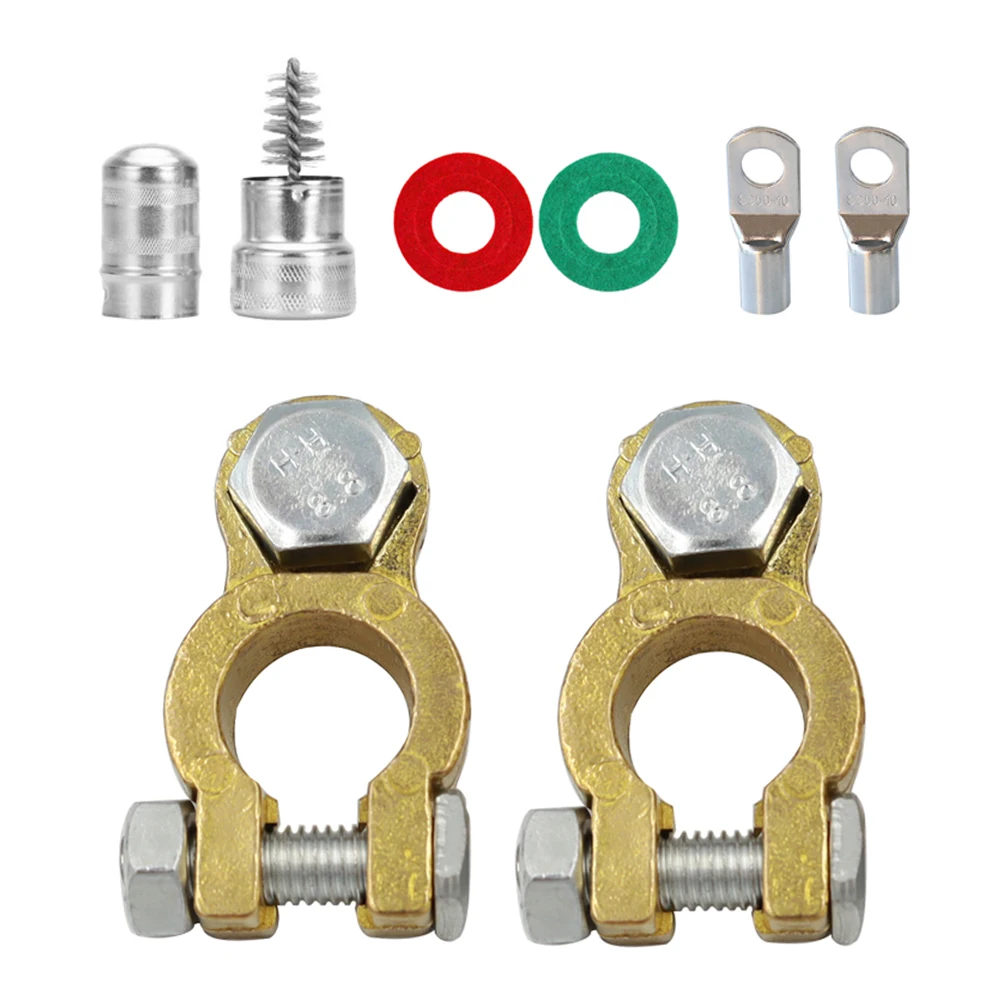 

1Set Car Terminal Connectors Brass Iron Durable Quick Release Clip Auto Terminals