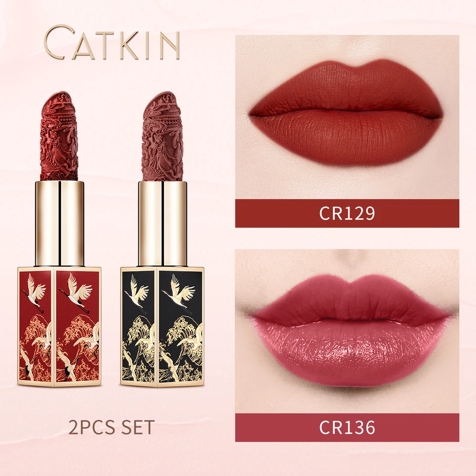 Catkin Matte Lipstick 2PCS 24H Long Lasting