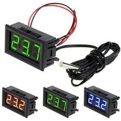 DC 12V LED Digital Thermometer Temp Sensor Panel Meter 50~110°C Detector With Temperature Probe For Monitoring Car Temperature