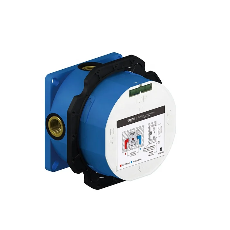 Single Function Chrome Round Concealed Bathroom Shower Mixer Valve Control with In-wall Box