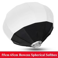 55cm 65cm Globe Lantern Softbox Quick Release Ball Diffuser Soft Light Modifier Bowens Mount For Photography Live Broadcast