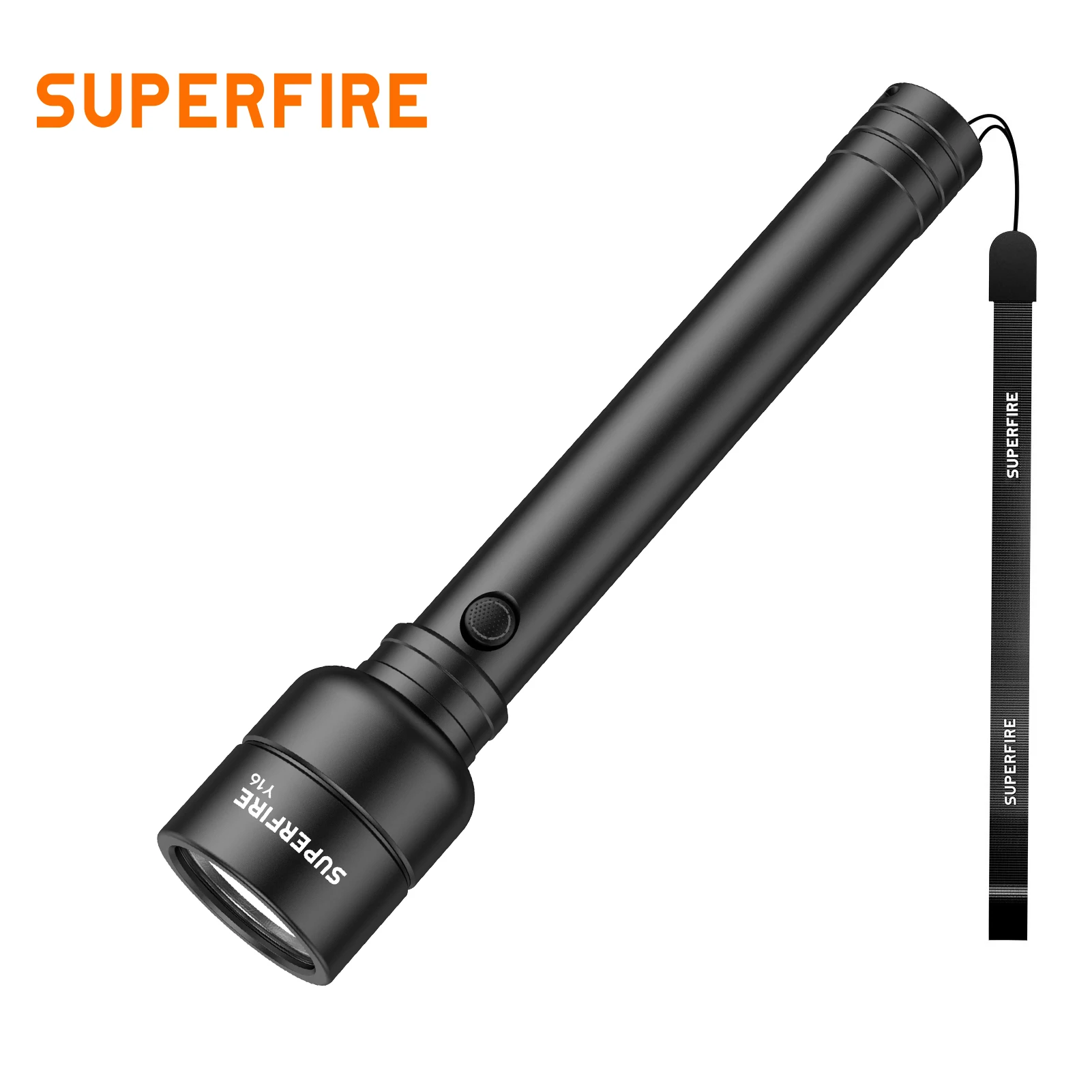 SUPERFIRE Y16 wiederaufladbare Taschenlampen, Taschenlampen, leistungsstarke Taschenlampe, wiederaufladbare Taschenlampe, leistungsstarker 8000-mAh-Akku