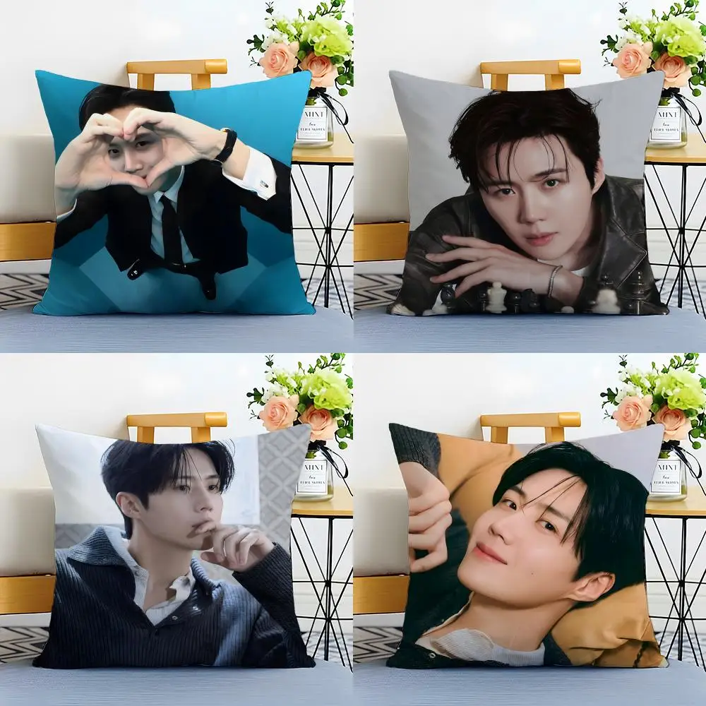 K-kim Seon-ho brilliant Cushion Cover Washable Linen comfort for Sofa Bed Cozy Home Room Decor