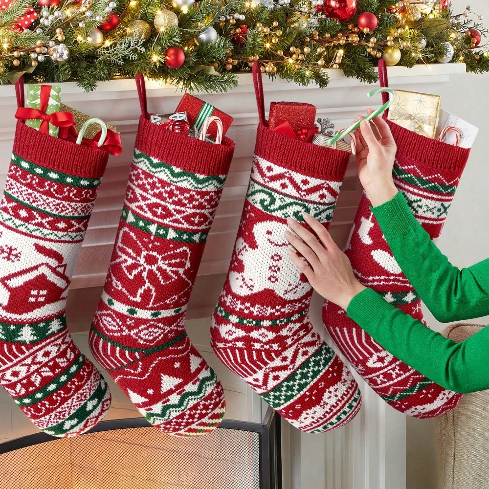 Calze natalizie in maglia, 45  - Christmas Stocking Hanging recensione e prezzo