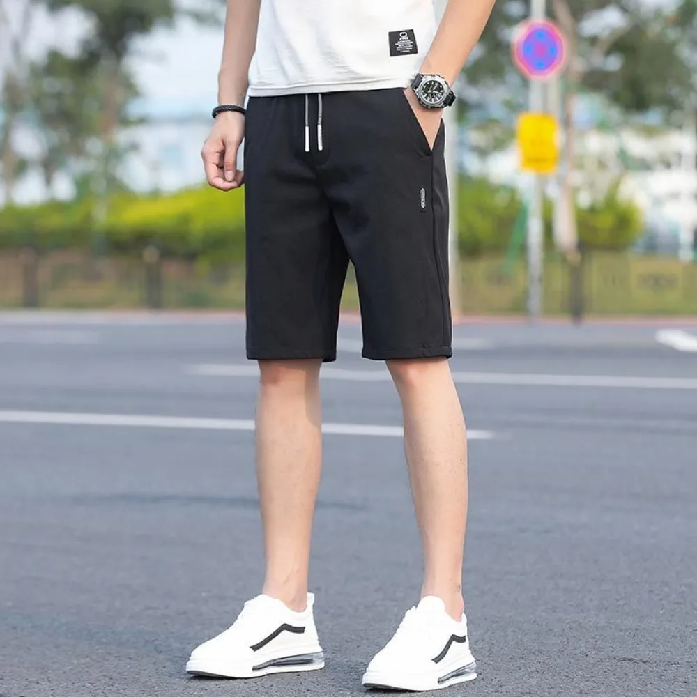 Invisible Open Crotch Outdoor Sex Men\'s Shorts Summer Quick Drying Ultra Thin Drawstring Short Pants Fashion Casual Trousers