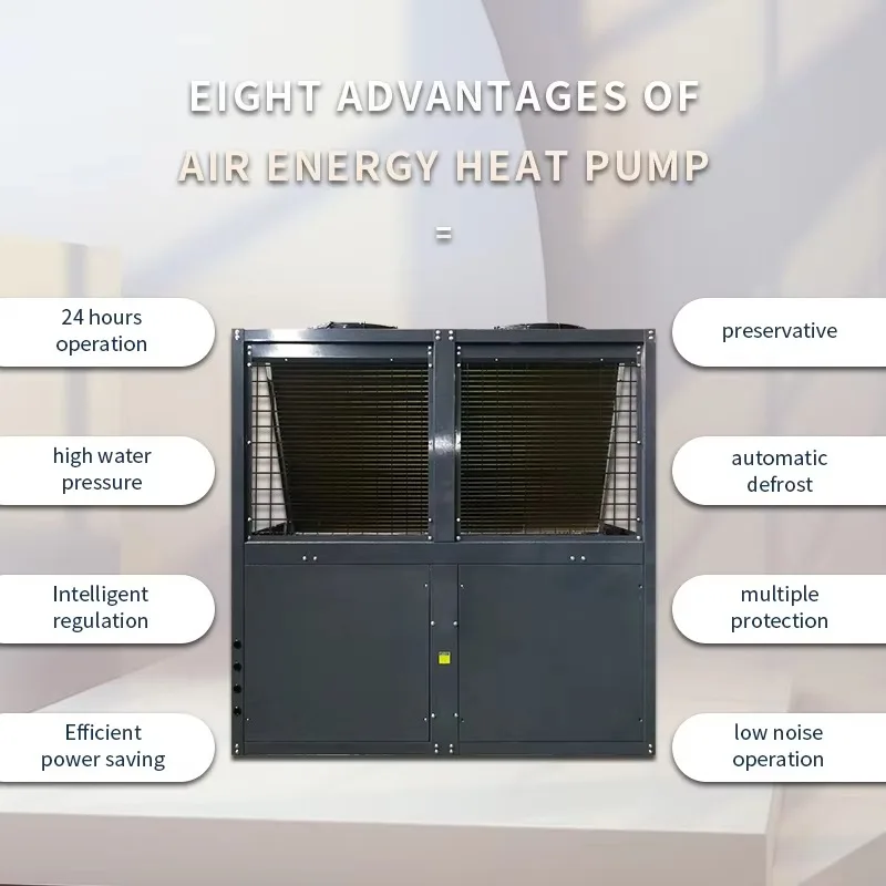 R410a مصدر الهواء مضخة الحرارة 45.5-198kw توفير الطاقة التدفئة التبريد مضخة التدفئة الهواء إلى الماء