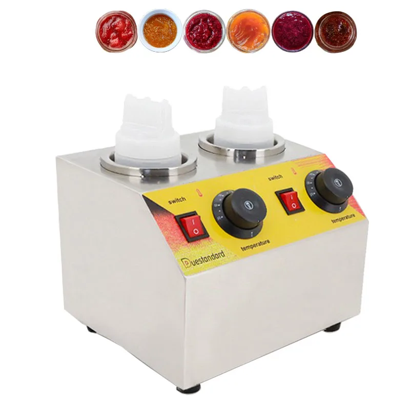 1 2 3 Bottles Electric Sauce Chocolate Warmer Machine Heating Cheese Fruit Jam Warming Machine Dispenser Melter 220V