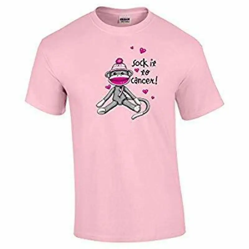 تي شيرت للتوعية بالسرطان جوربها إلى القرد لطيف دعم رفع الصندوق