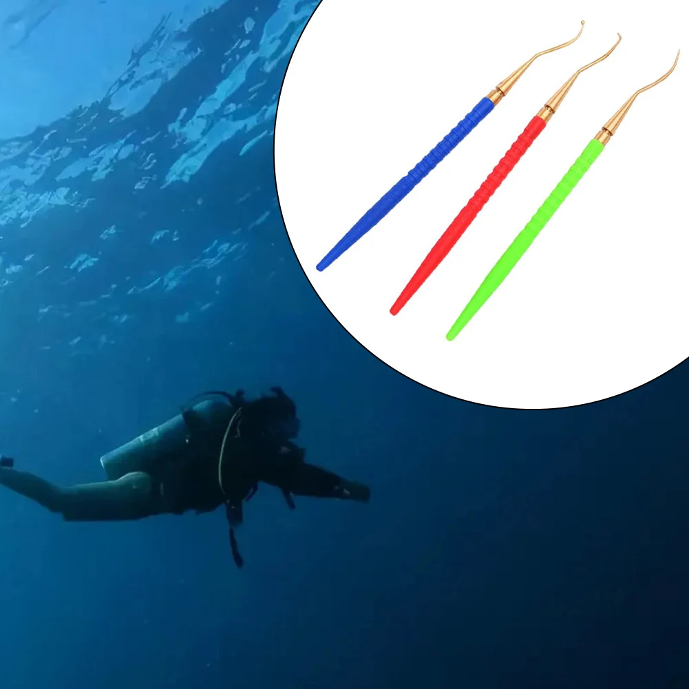 3Pcs Brass O Ring Pick Tool Set Plastic Handle Scuba Diving Repair Kit For Snorkeling Freediving Gear Maintenance Accessories