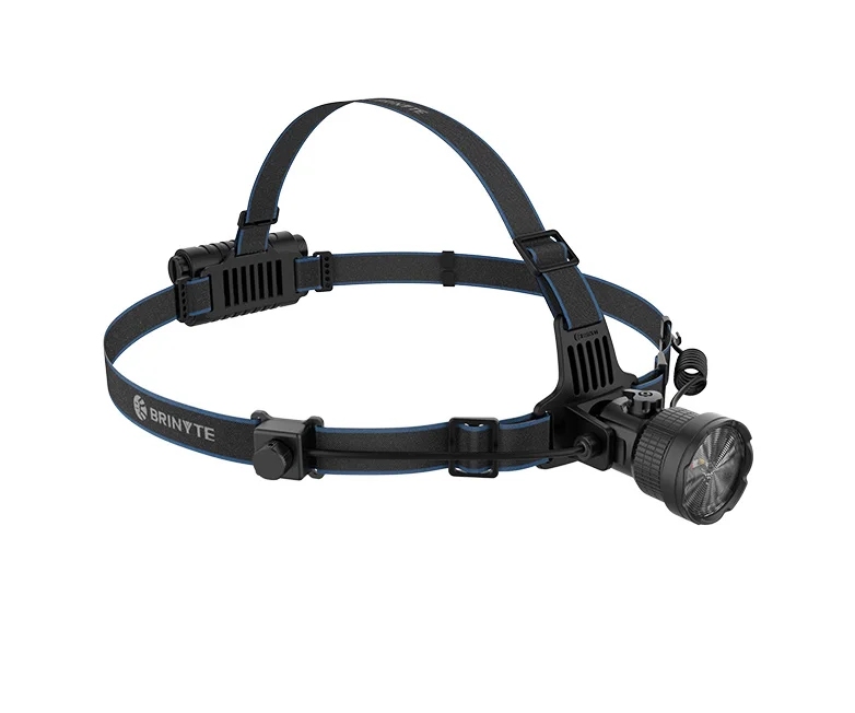 Brinyte HL28 Powerful Zoomable Tri-color 90 Degree Adjustment Head Hunting Headlamp Red/Green/White Light