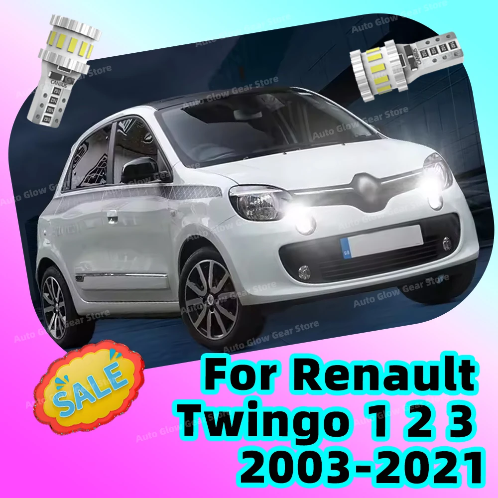2x For Renault Twingo I II III 1 2 3 2003 2004-2021 Clearance Lights 6000K Led Indicators Bulbs T10 W5W Car Position Signal Lamp