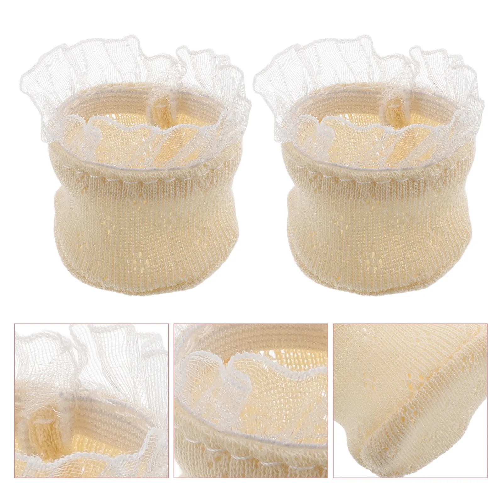 

1 пара домашних носков с кружевной отделкой, мягкий полиэстер, для костюмов длиной 20 см, сменные, милые, декоративные, для нарядов