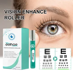 Visual Enhancement Eye Serum Roller Relieve Eye Aningeresting Dark Circles Bags Eye Contour Moisturizing Korean Cosmetics 8ML